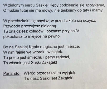 Hymn Przedszkola